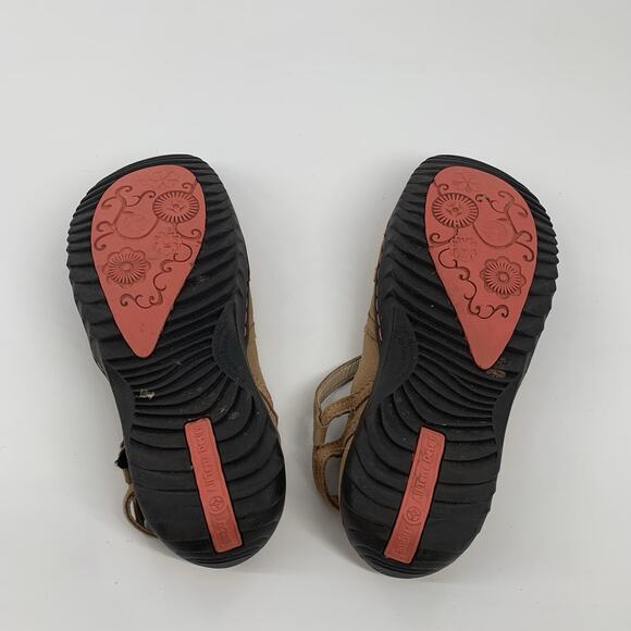 $120 Jambu Dune Strappy Leather Sandals 8.5 All Terra Sport Walking Shoes Tan - Picture 9 of 9